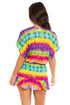 Luli Fama Afterglow Playera Stitched V-neck Ruffle Dress